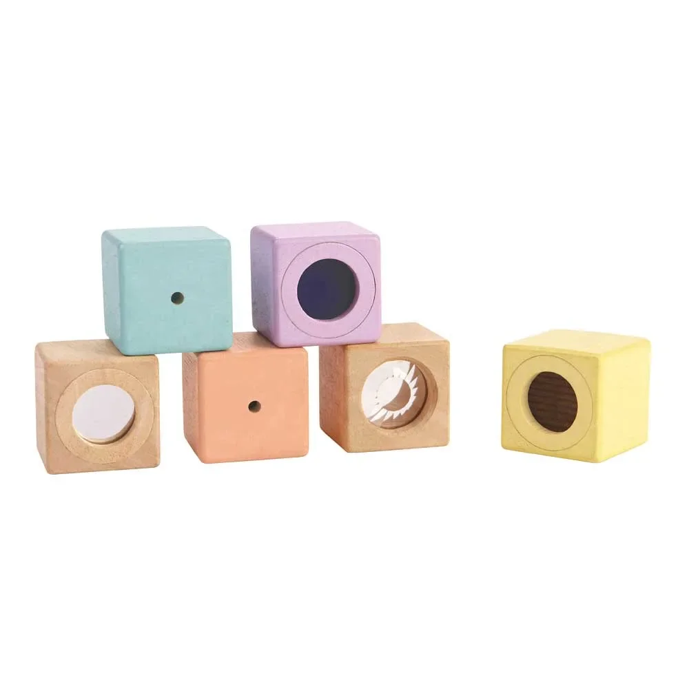 "Plan Toys Sinnesklötze Holz pastell image"