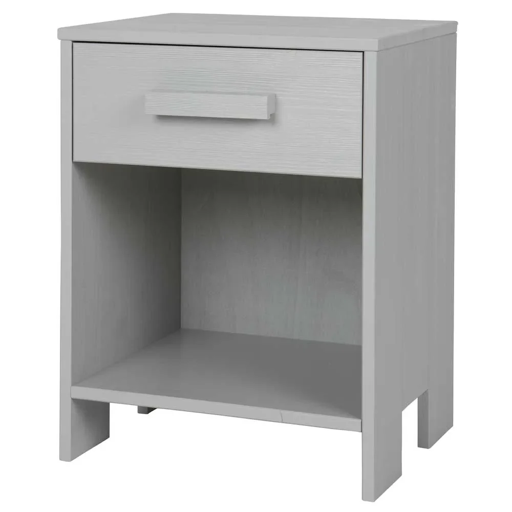 WOOOD Nachtschrank Dennis Kiefer betongrau matt