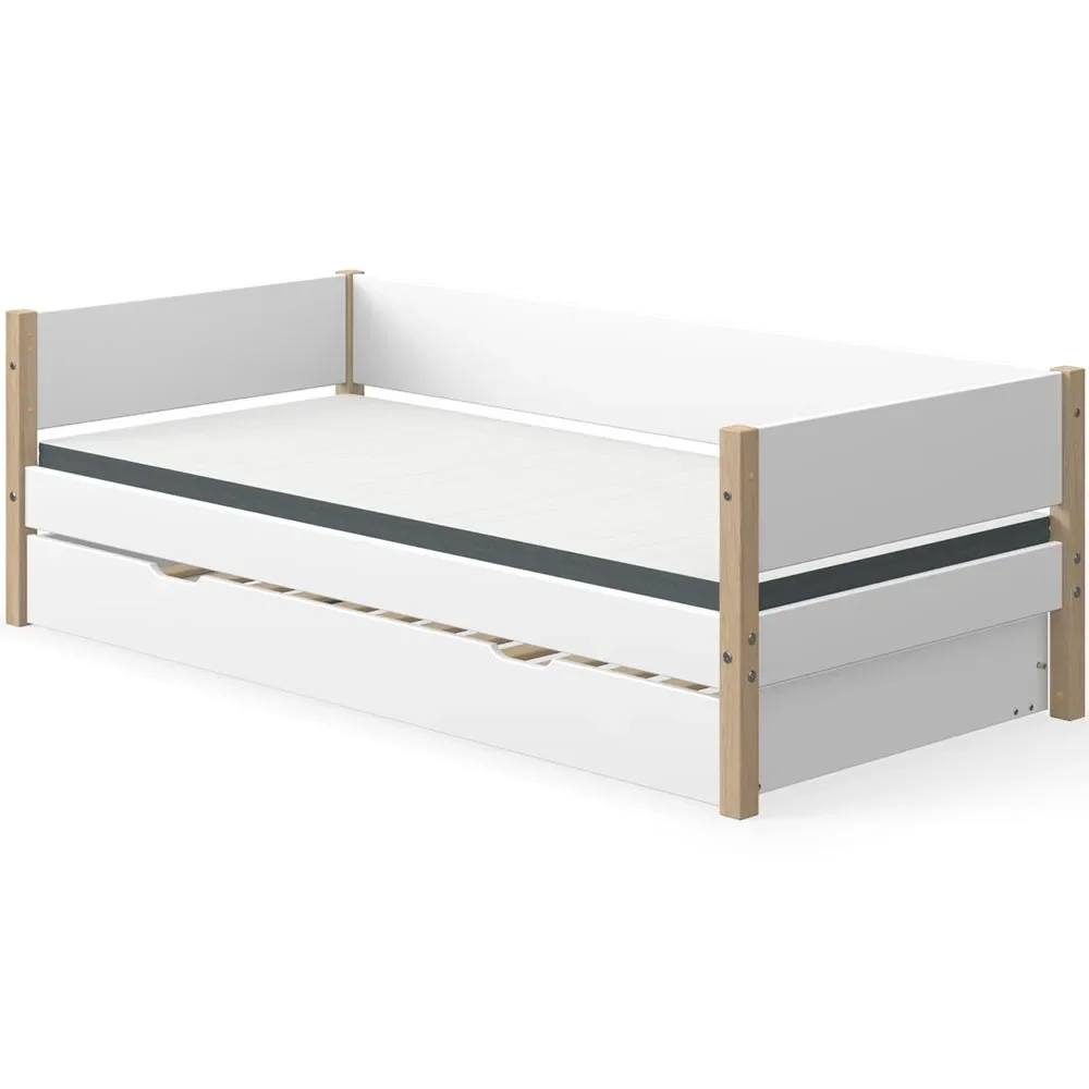 Flexa Nor Sofabett mit Gästebett weiß Eiche