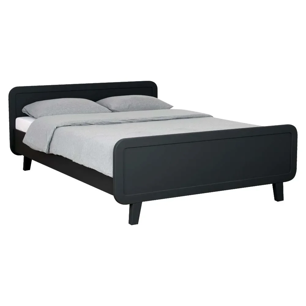 "Laurette Kinderbett / Doppelbett "Le Lit Rond" 140 x 200 cm, Farbe: Charbon image"