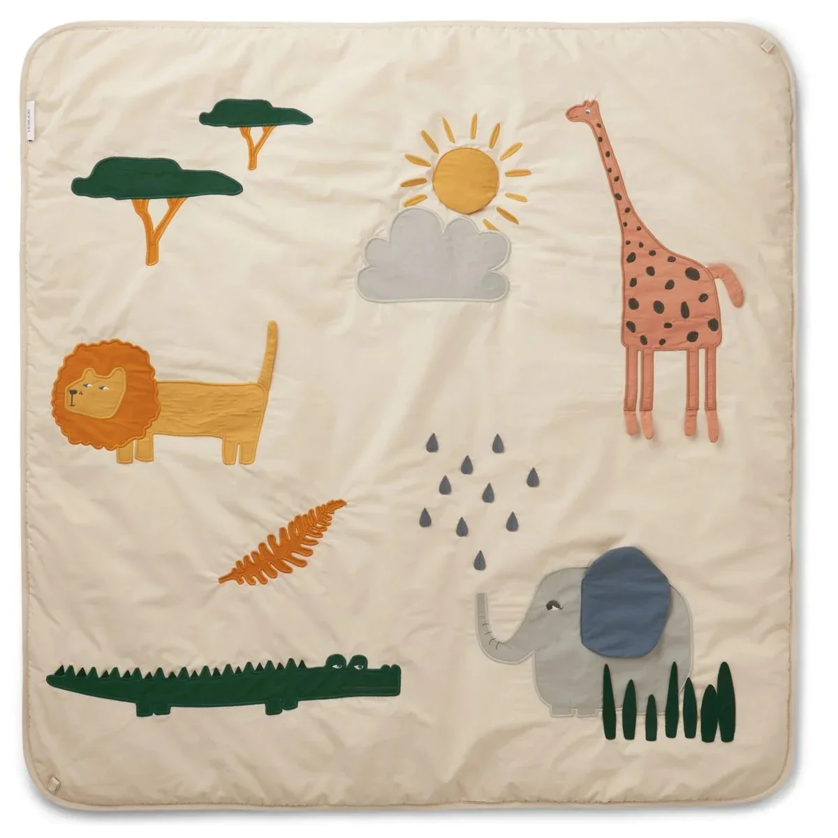 Liewood Aktivitätsdecke Baby aus Bio-Baumwolle Glenn Safari Sandy mix