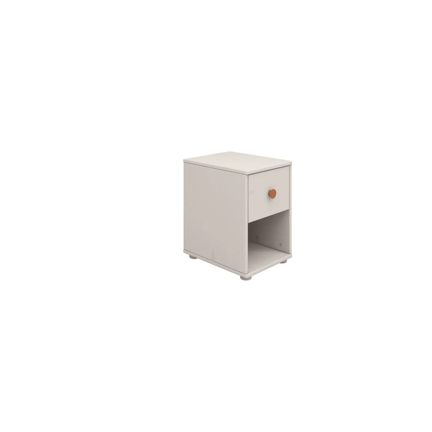 Flexa Kommode - Classic, mit 1 Schublade, 36x51,8 cm, Farbe: Grau gekalkt / Grau gekalkt / Rouge