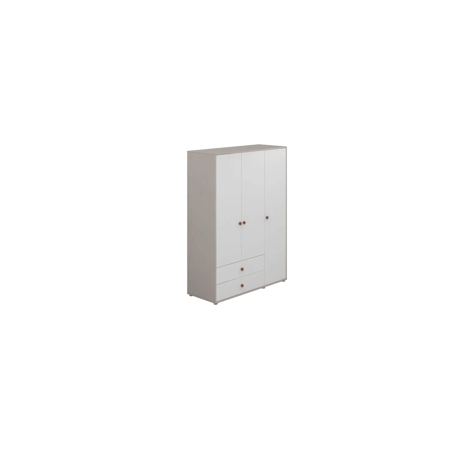 "Flexa Kleiderschrank - Classic, 150x202,5 cm, Farbe: Grau gekalkt / Weiß / Rouge image"