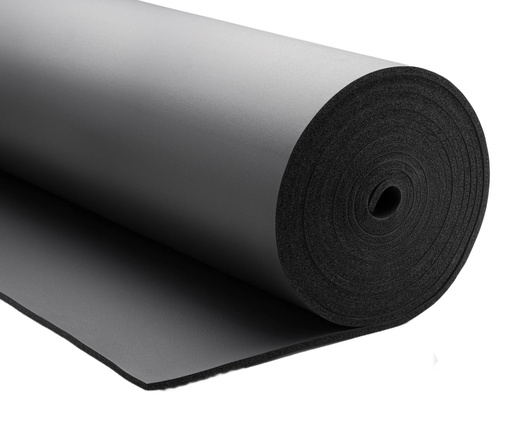 "Flexible Rohrisolierung AEROFLEX HT aus EPDM-Schaum, 32 mm Dämmstärke, 1 m breit, Zuschnitt 1 × 1 m, schwarz image"