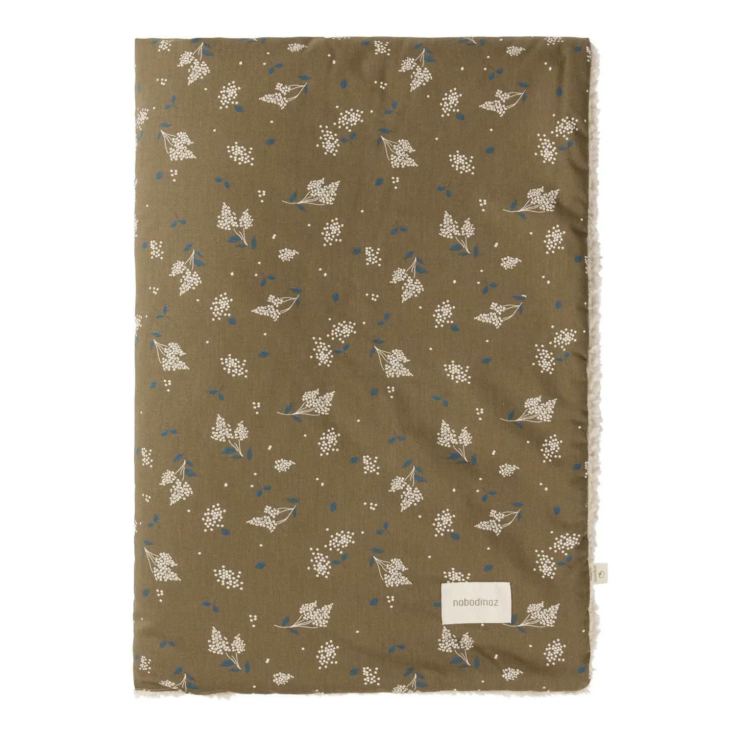 "Nobodinoz STORIES Babydecke Neugeborene, 70 x 100 cm, Farbe: Braunflieder image"