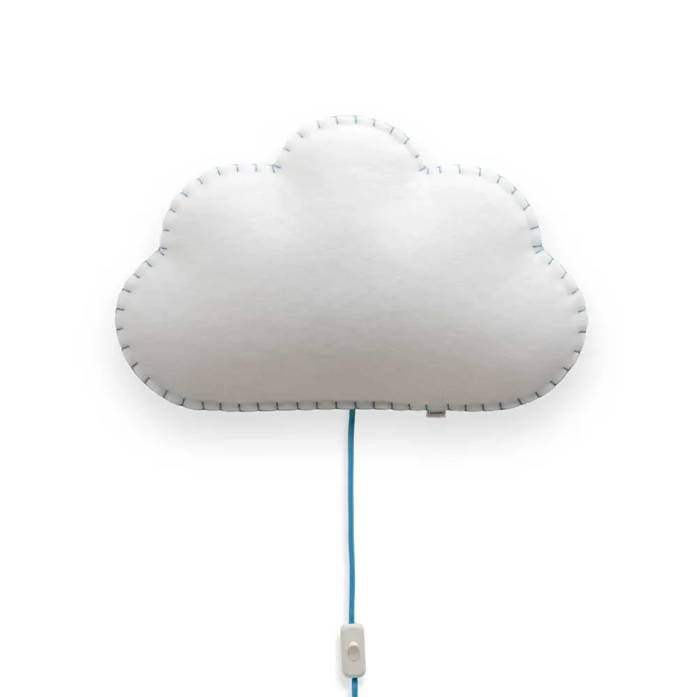 "Buokids Softlampe Nachtlicht/Wandlampe Wolke, Ausführung: Schnur & Stecker; Farbe der Naht: blau image"