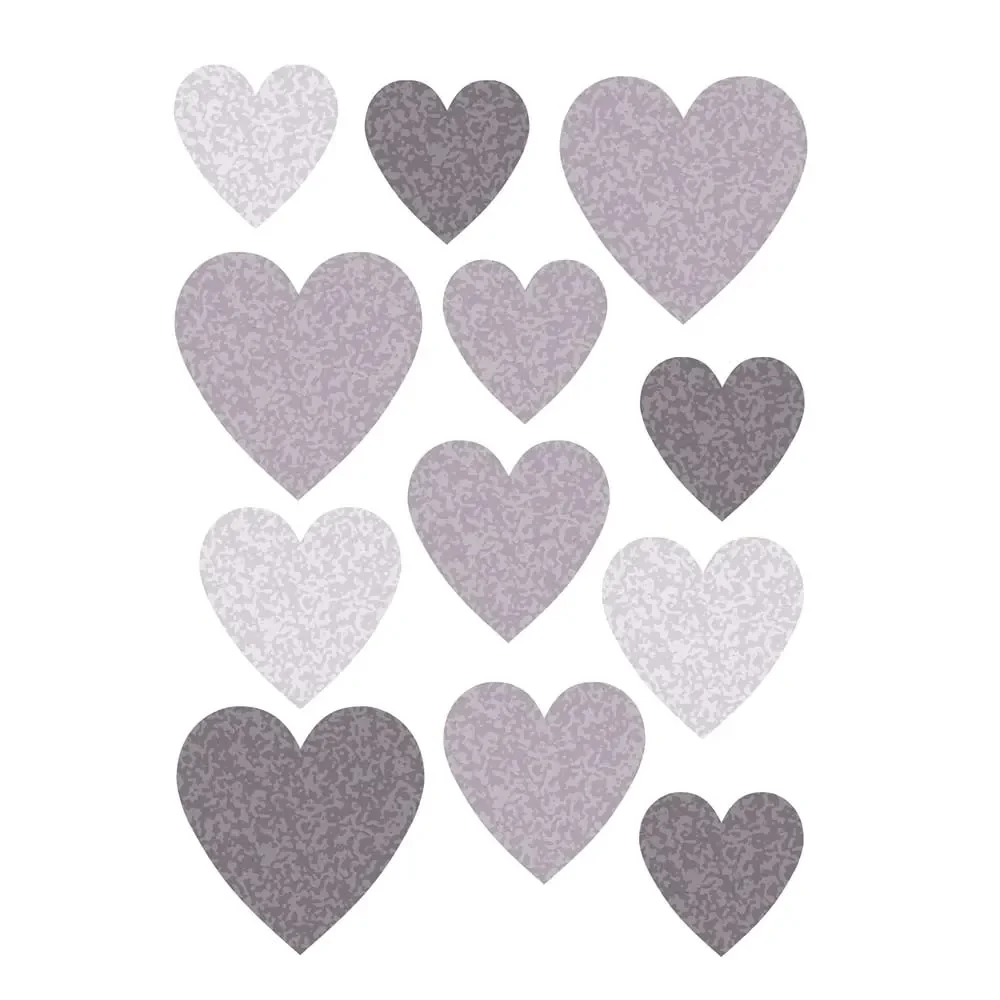 "Buokids Wandsticker Herzen grau image"
