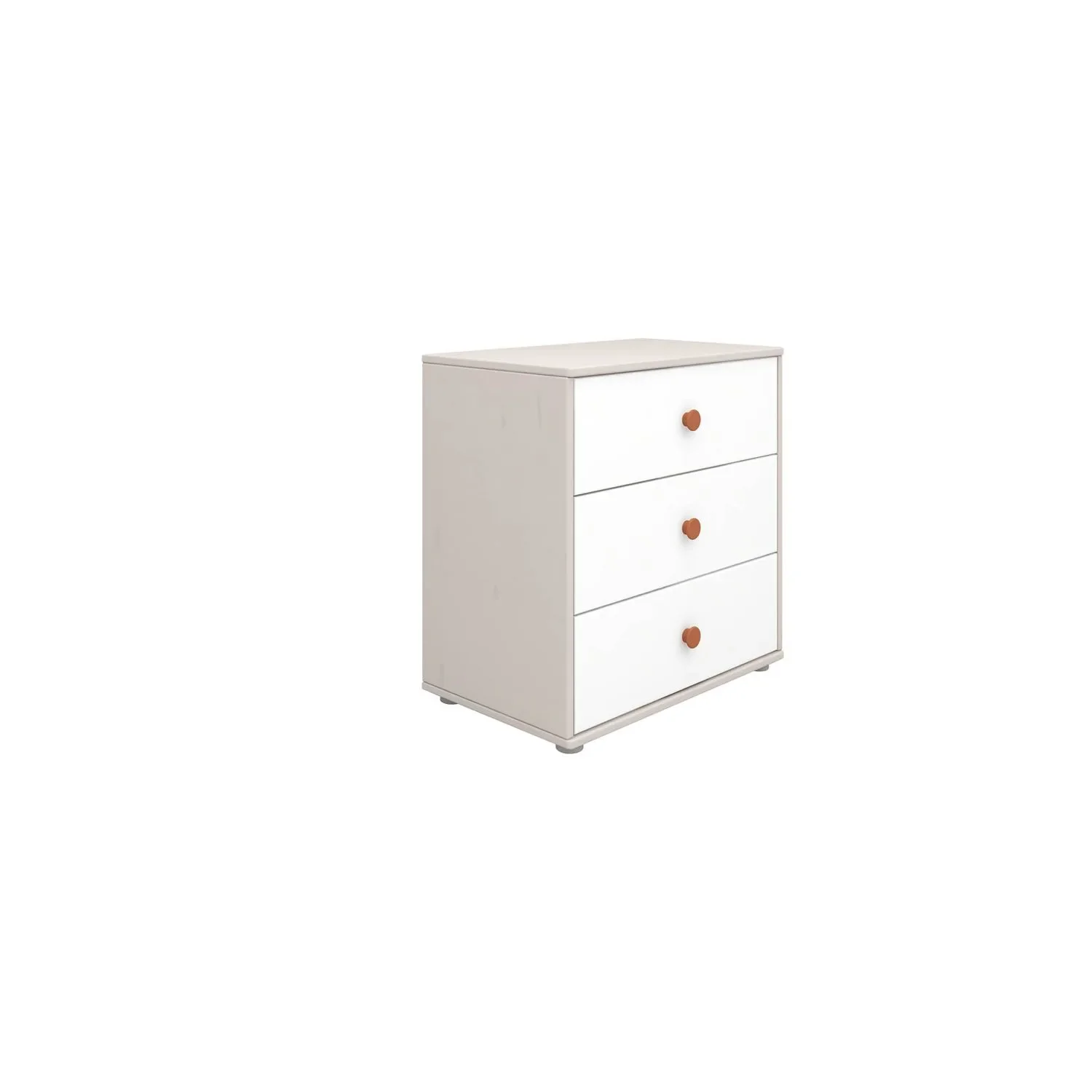 "Flexa Kommode - Classic, mit 3 Schublade, 72x74,5 cm, Farbe: Grau gekalkt / Weiß / Weiß image"