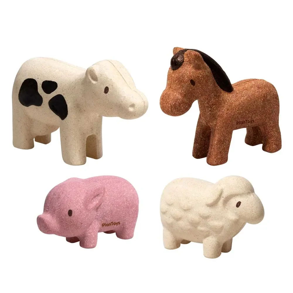 Plan Toys Spielzeugtiere Nutztiere-Set