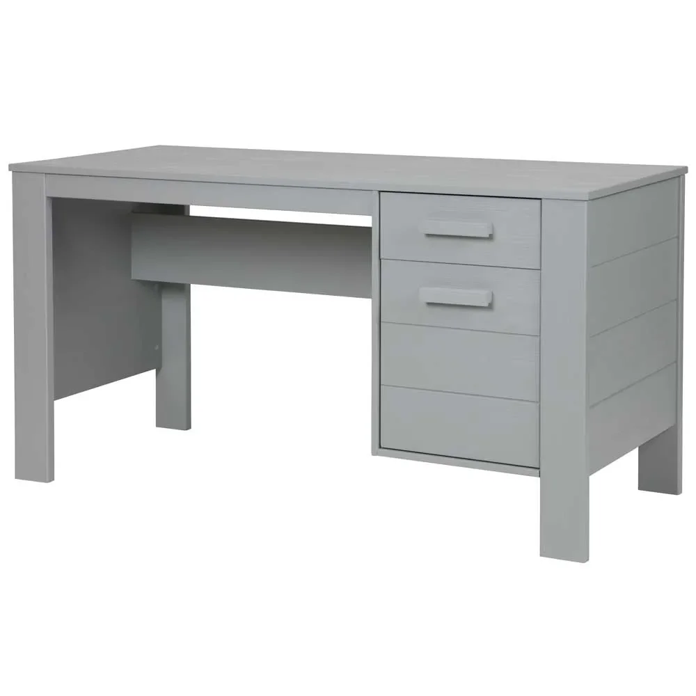 WOOOD - Schreibtisch Dennis, betongrau, matt, 74x141x59 cm