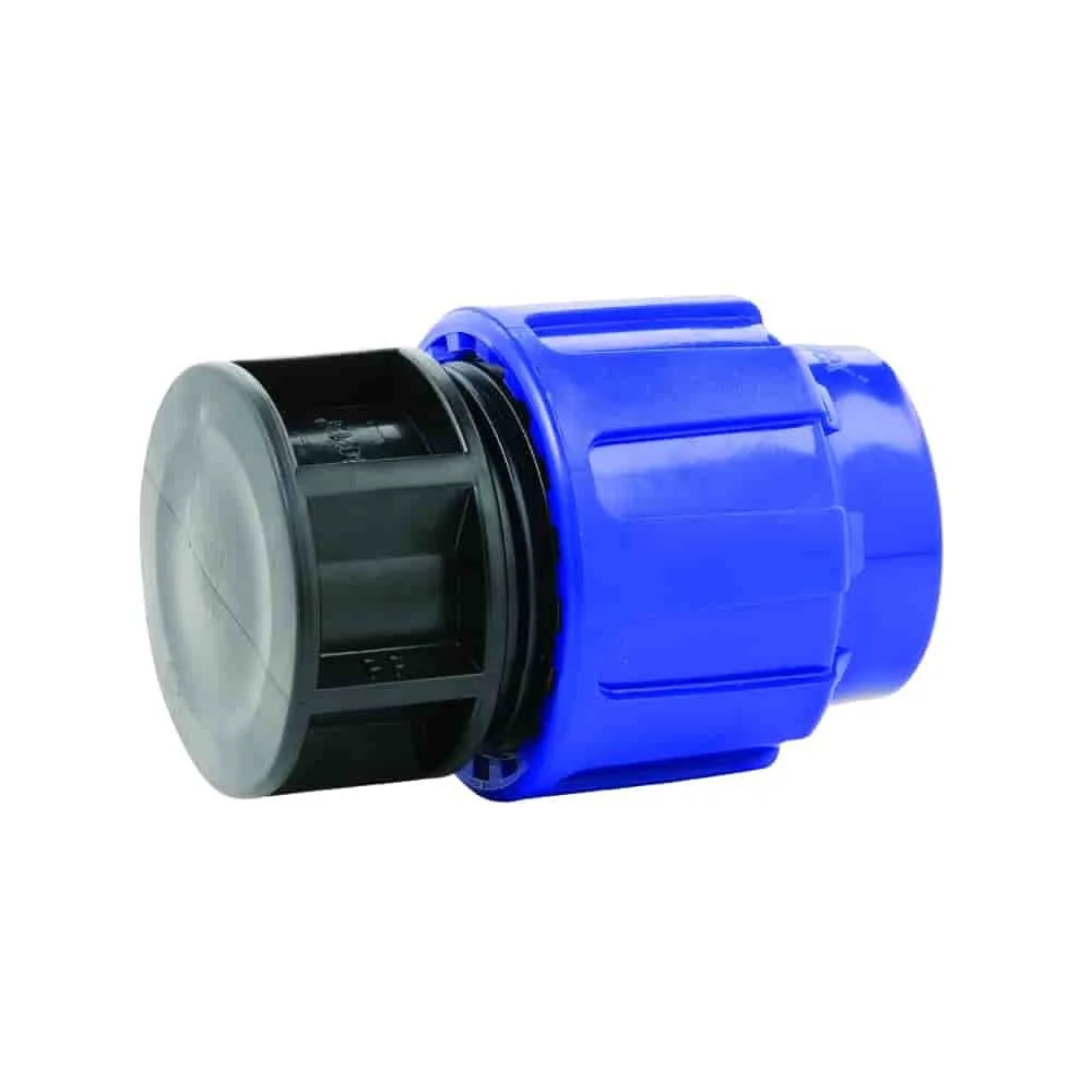 PE Rohr Verschraubung, Endkappe 20mm, Trinkwasser, Klemmverbinder