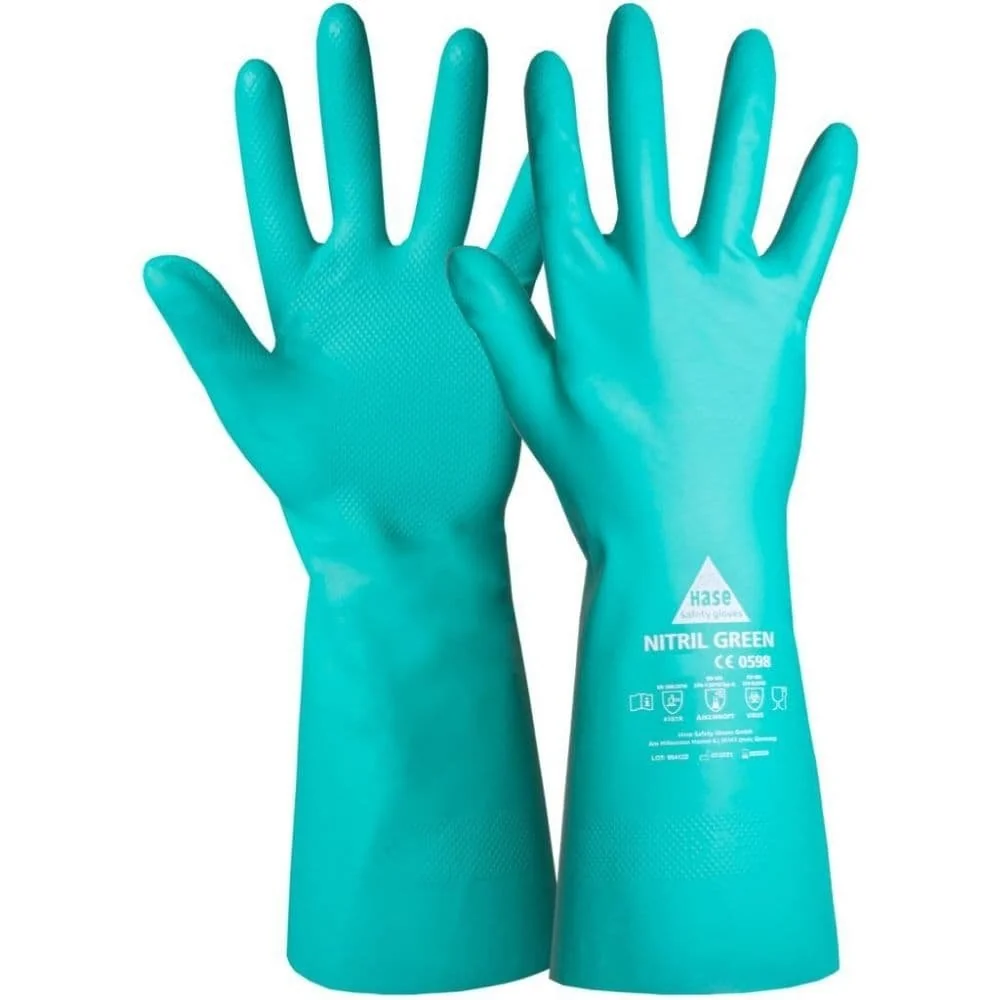 Chemikalienschutzhandschuhe Nitril, grün Gr. 7, Chemieschutzhandschuhe