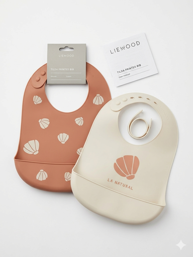Liewood Tilda Silikon-Lätzchen, Shell / Pale tuscany