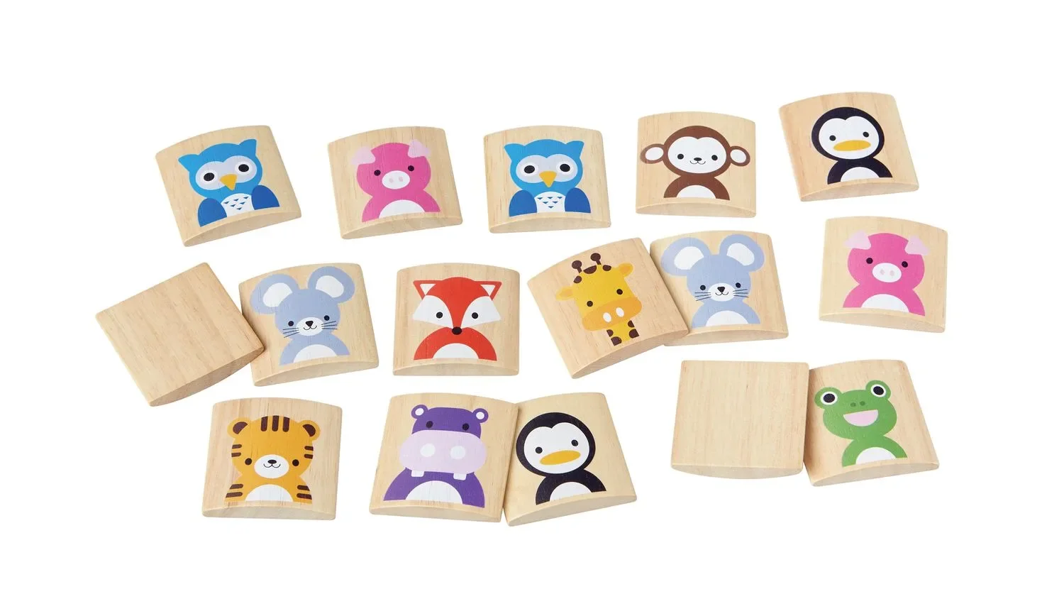 "Plan Toys - Gesellschaftsspiel - Tiermemo, Gummibaumholz image"