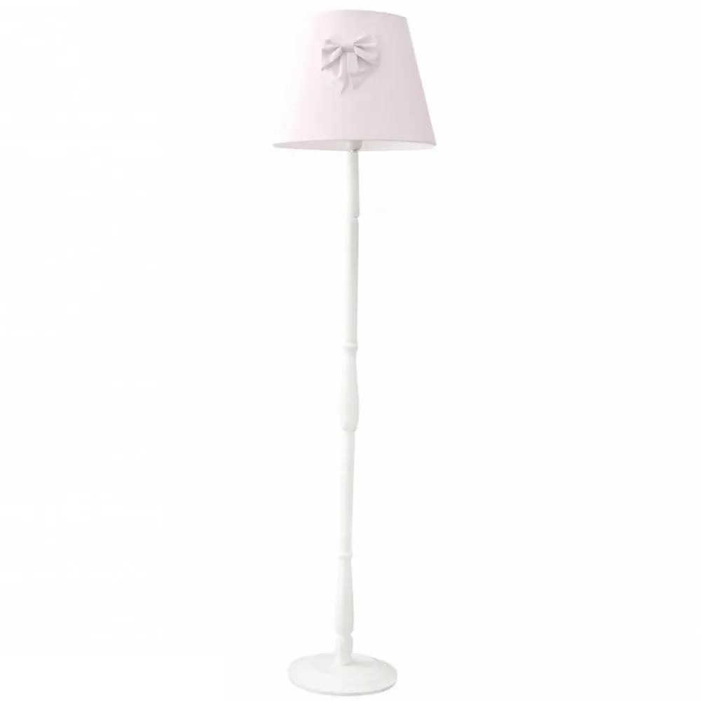 "Caramella Stehlampe gedrechseltes Bein Schleife rosa image"