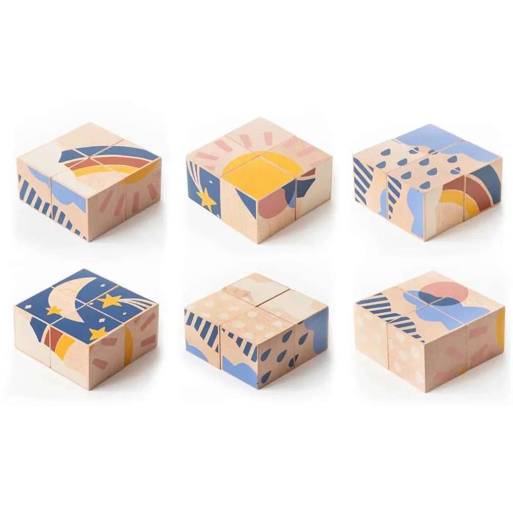 Nobodinoz Holzklötze Puzzle Wetter