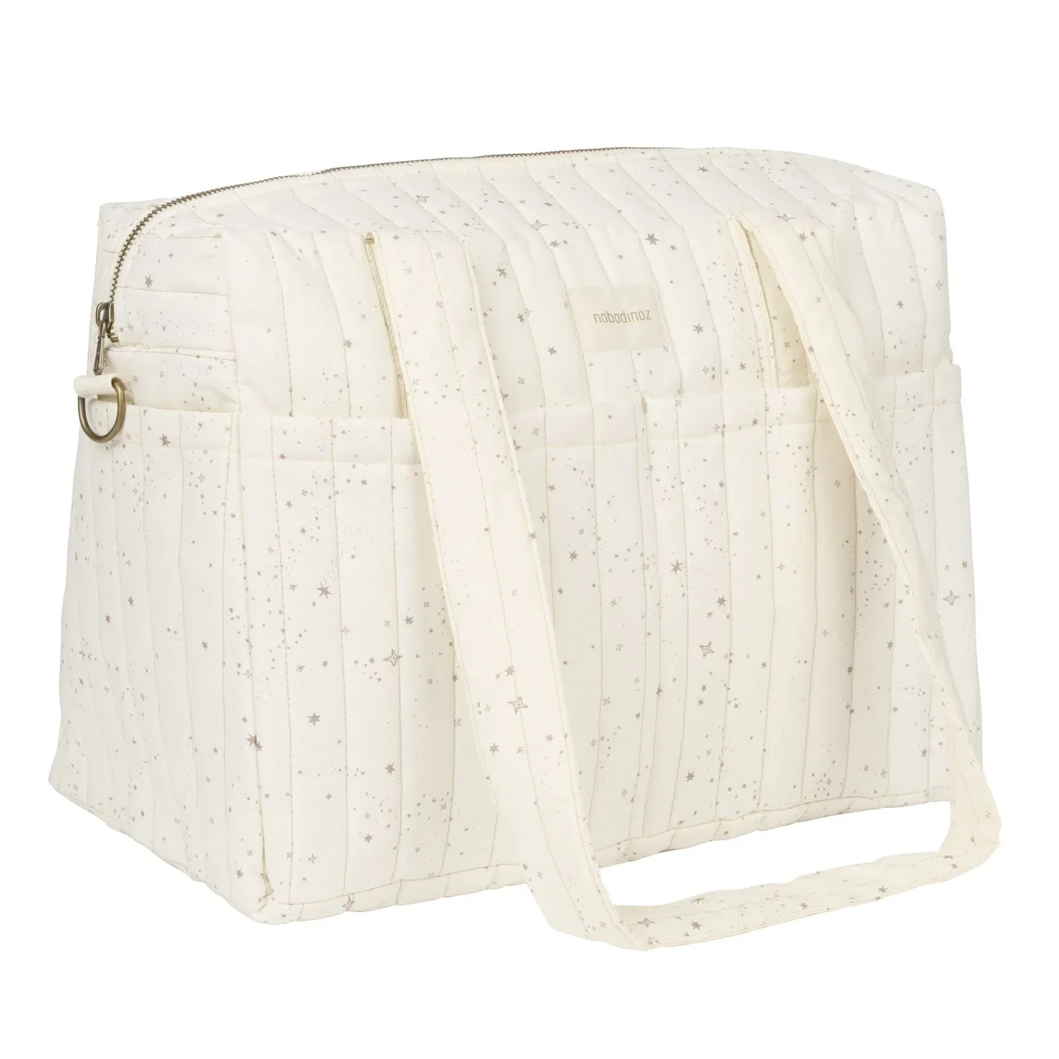"Nobodinoz STORIES Wickeltasche für Kinderwagen, Kinderwagen tasche, 40 x 30 x 25 cm, Farbe: Natürliche Milchstraße image"