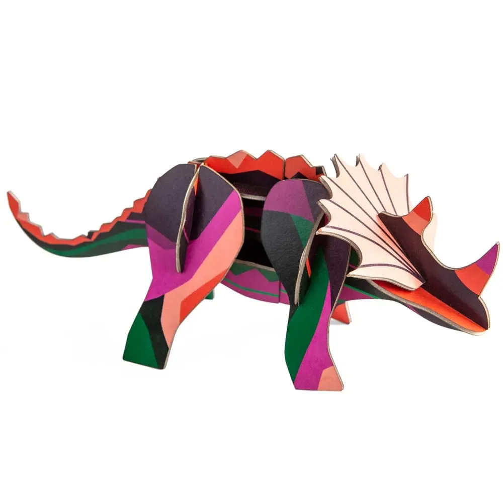 "studio ROOF 3D Dinosaurier Triceratops Pappe image"