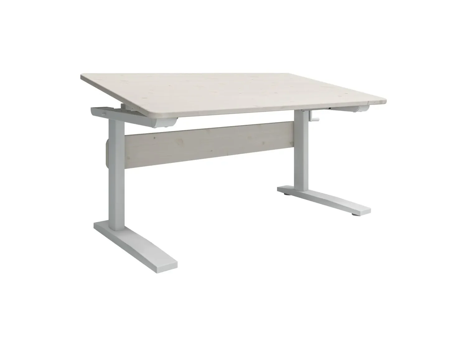 "Flexa Schreibtisch - Classic, 54x120 cm, Farbe: Weiß gekalkt/Weiß image"