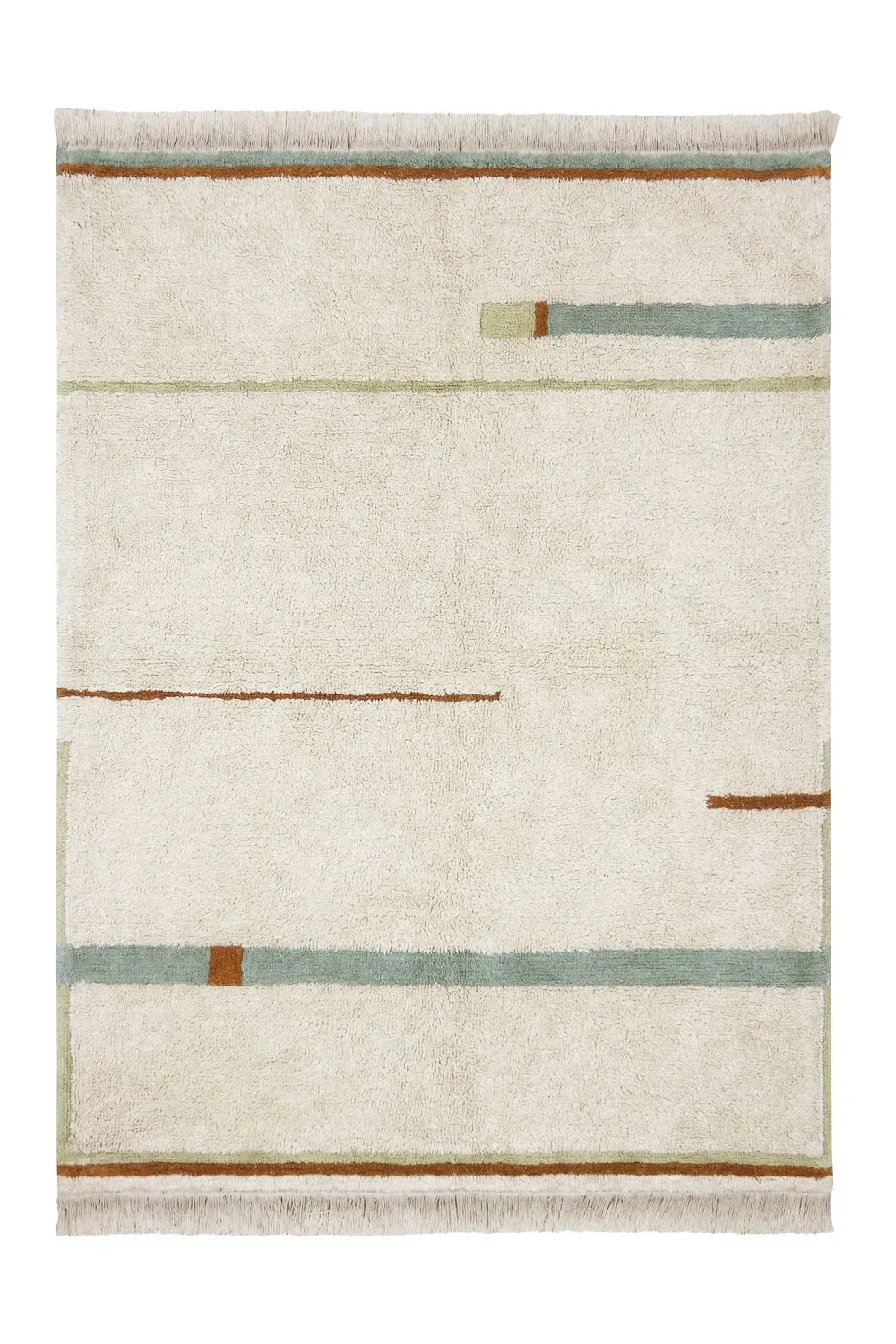 Lorena Canals Waschbarer Teppich - Lanes Vintage Blue, Größe: 140 x 200 cm
