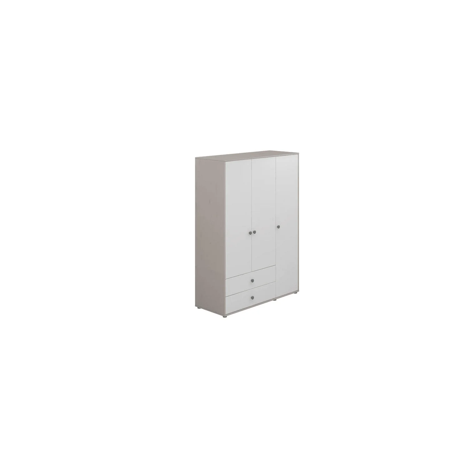 "Flexa Kleiderschrank - Classic, 150x202,5 cm, Farbe: Grau gekalkt / Weiß / Türkis image"
