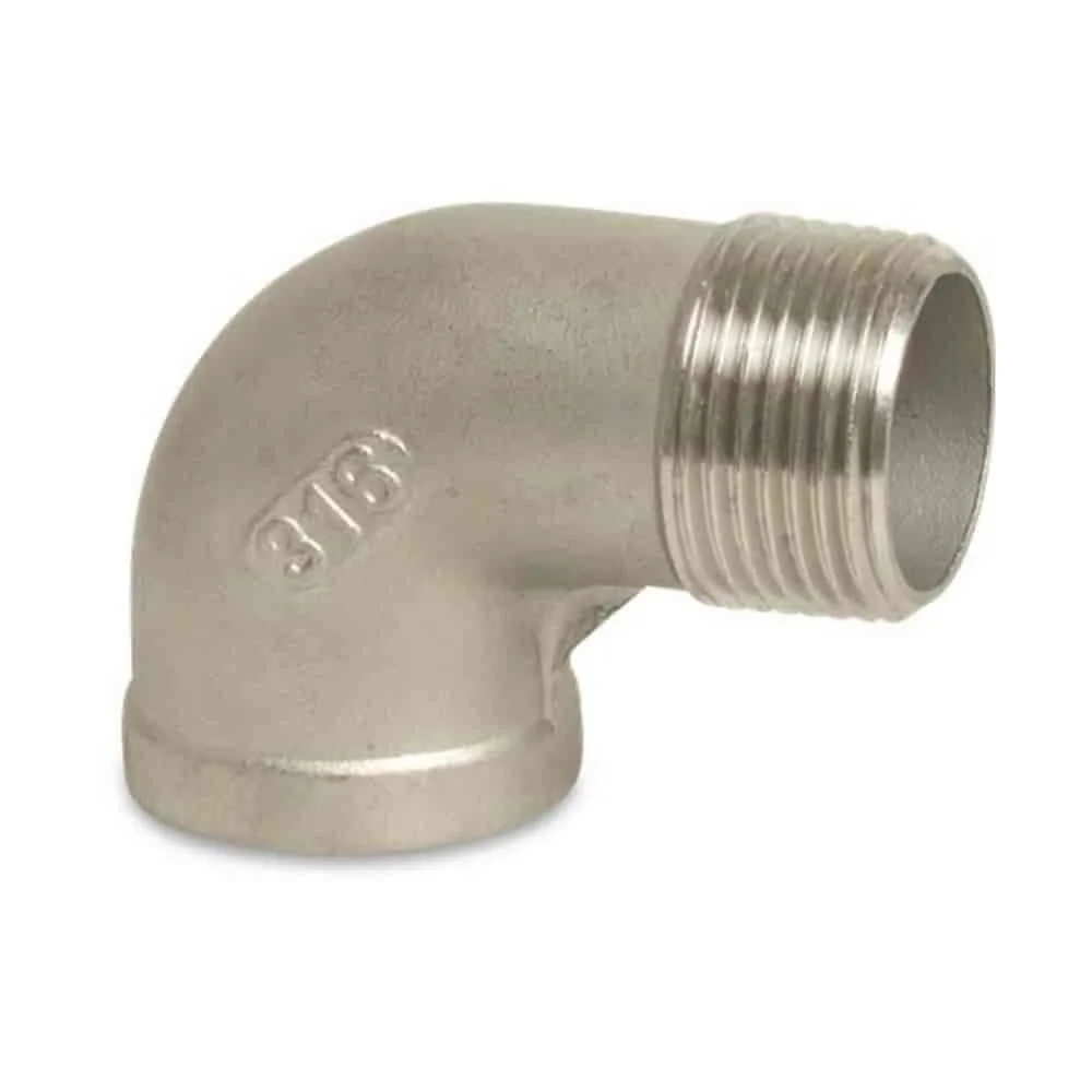 "Gewindefitting Edelstahl Winkel 90° 1/2" IG x 1/2" AG image"