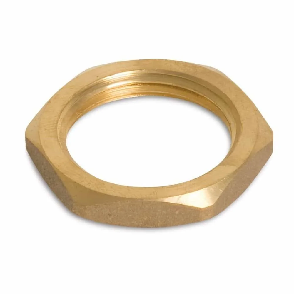 "Messingfitting, Gegenmutter, Gewindefitting Messing, 1 1/2" IG image"