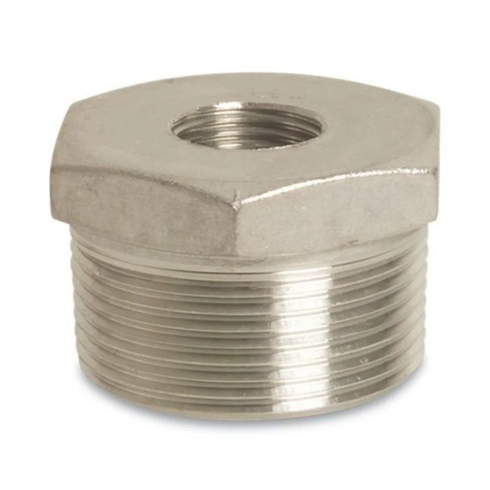 "Edelstahl Reduzierstück, Gewindefitting Edelstahl, 2" AG x 1 1/2" IG image"