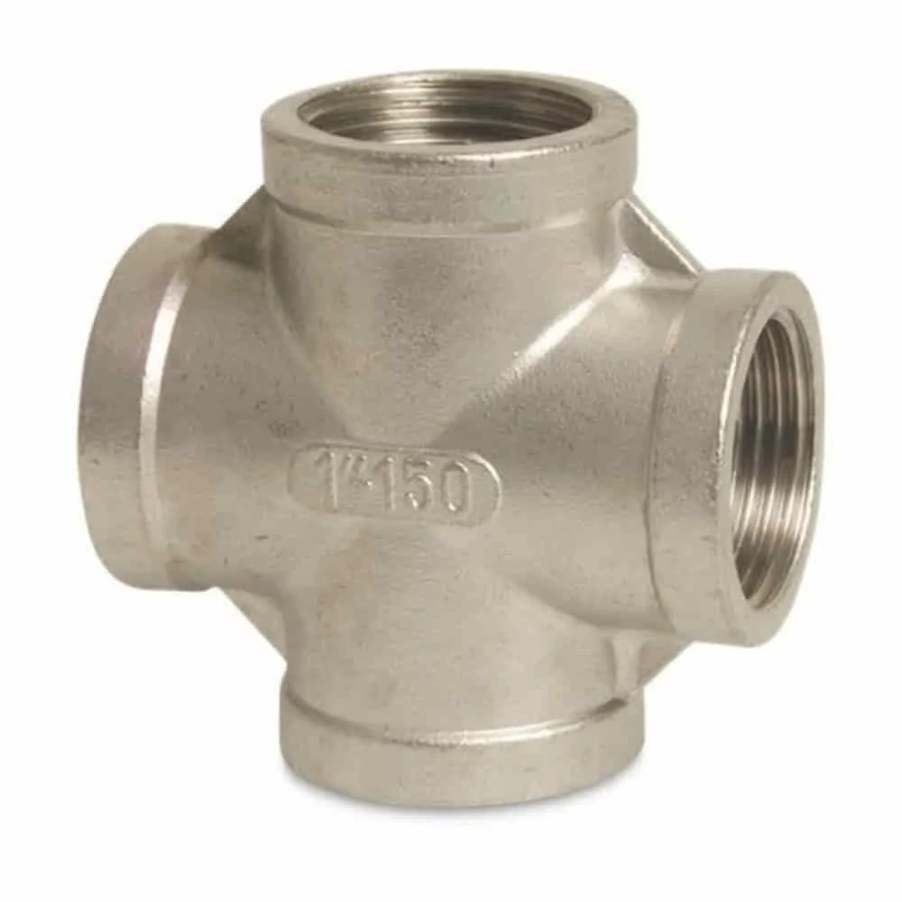 "Edelstahlfitting, Gewindefitting Edelstahl, Kreuzstück Edelstahl, V4A Fitting, 1 1/4 Zoll IG image"