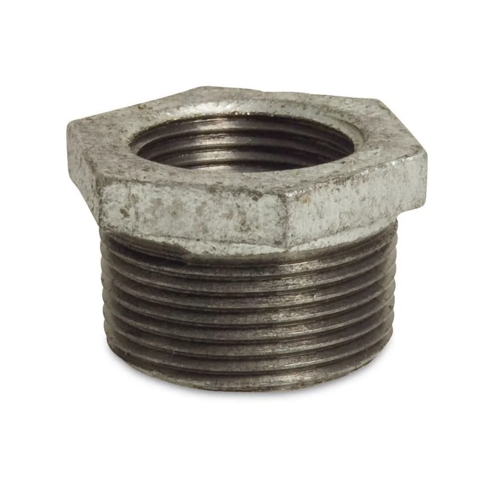 "Tempergussfitting, Gewindefitting Temperguss, Reduzierstück 1 1/2" AG x 1 1/4" IG image"