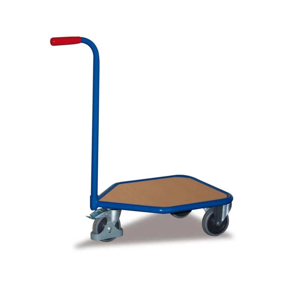 Griffroller mit 3 Rädern und Holz-Ladefläche