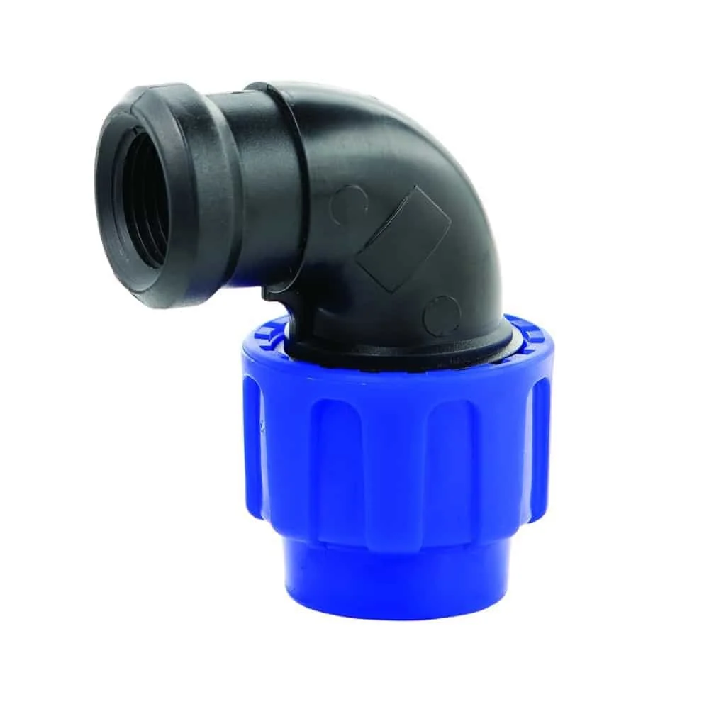 "PP PE Rohr Verschraubung 90° Winkel 16 x 1/2" IG image"