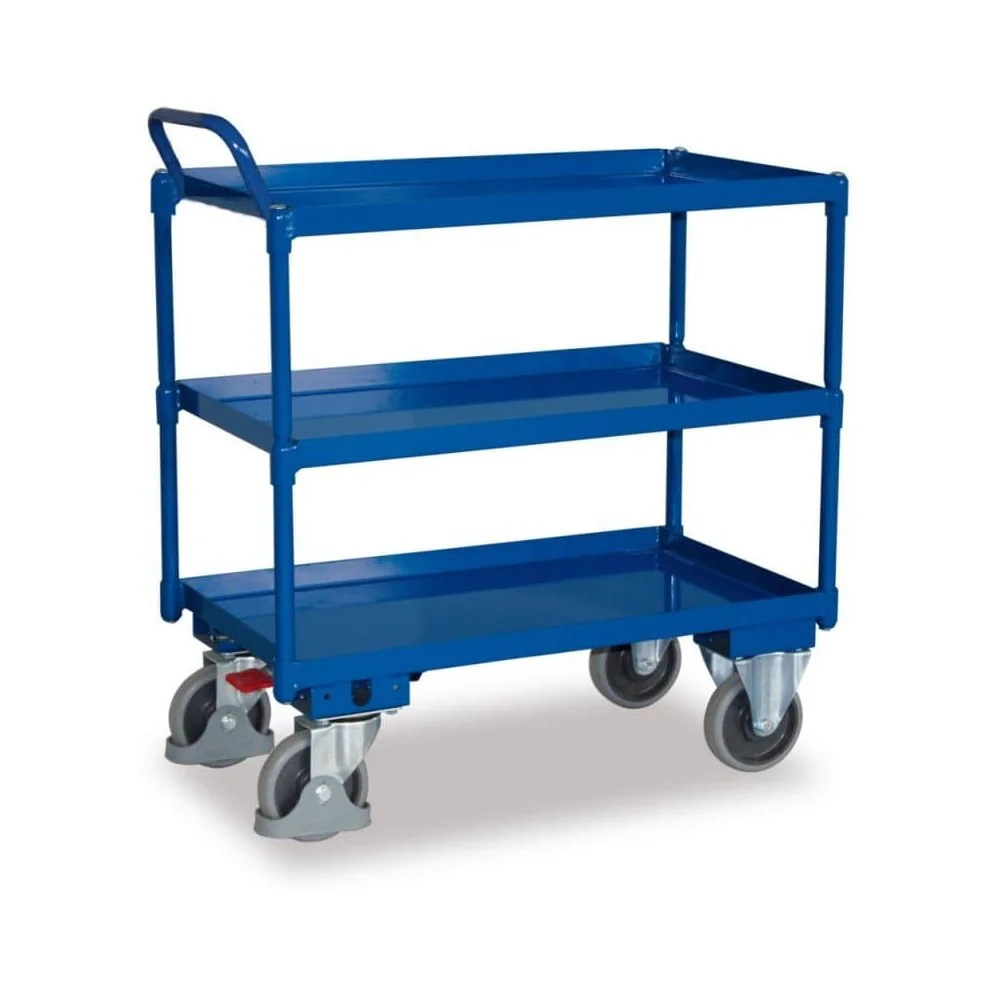 Tischwagen 3 Etagen, Wannenwagen, 1015x500x1025mm, Traglast 400kg