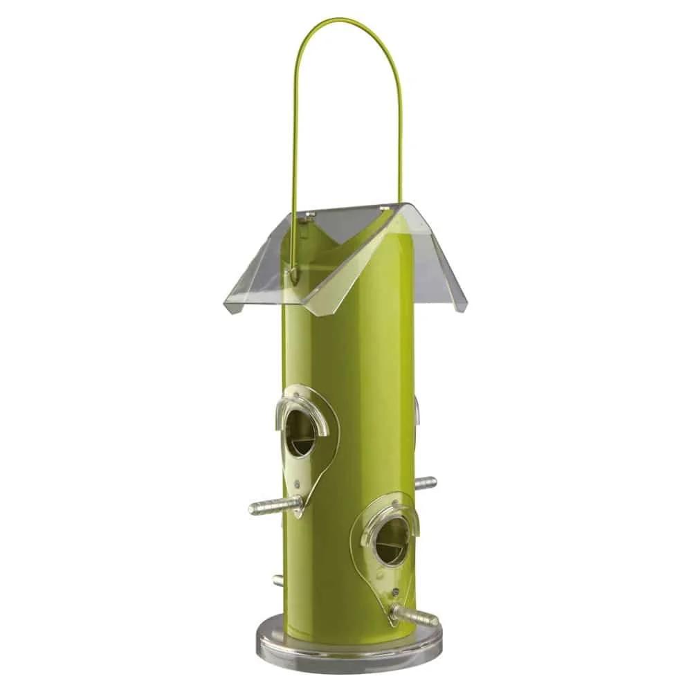 Grüner Vogelfutterspender mit 800 ml Volumen