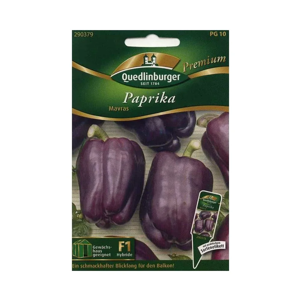 "Paprika Samen, Mavras F1, Dunkle Blockpaprika, Resistente Sorte image"