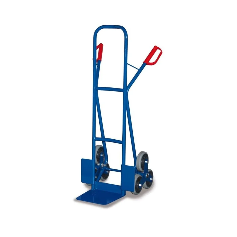Treppenkarre 200kg, mit Radsternen, Stahlrohrkarre