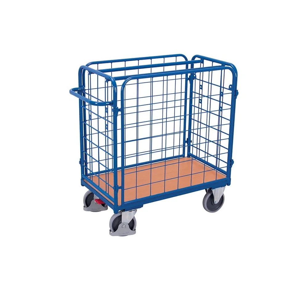 "Transportwagen, Vierwandwagen niedrig, 400 kg Traglast, EasySTOP image"