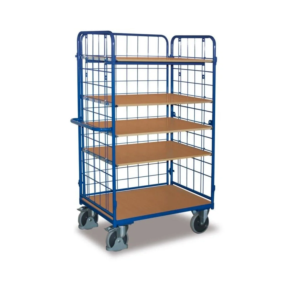 "Paket-Dreiwandwagen hoch mit 5 Böden 500 kg Traglast Typ M + EasySTOP image"