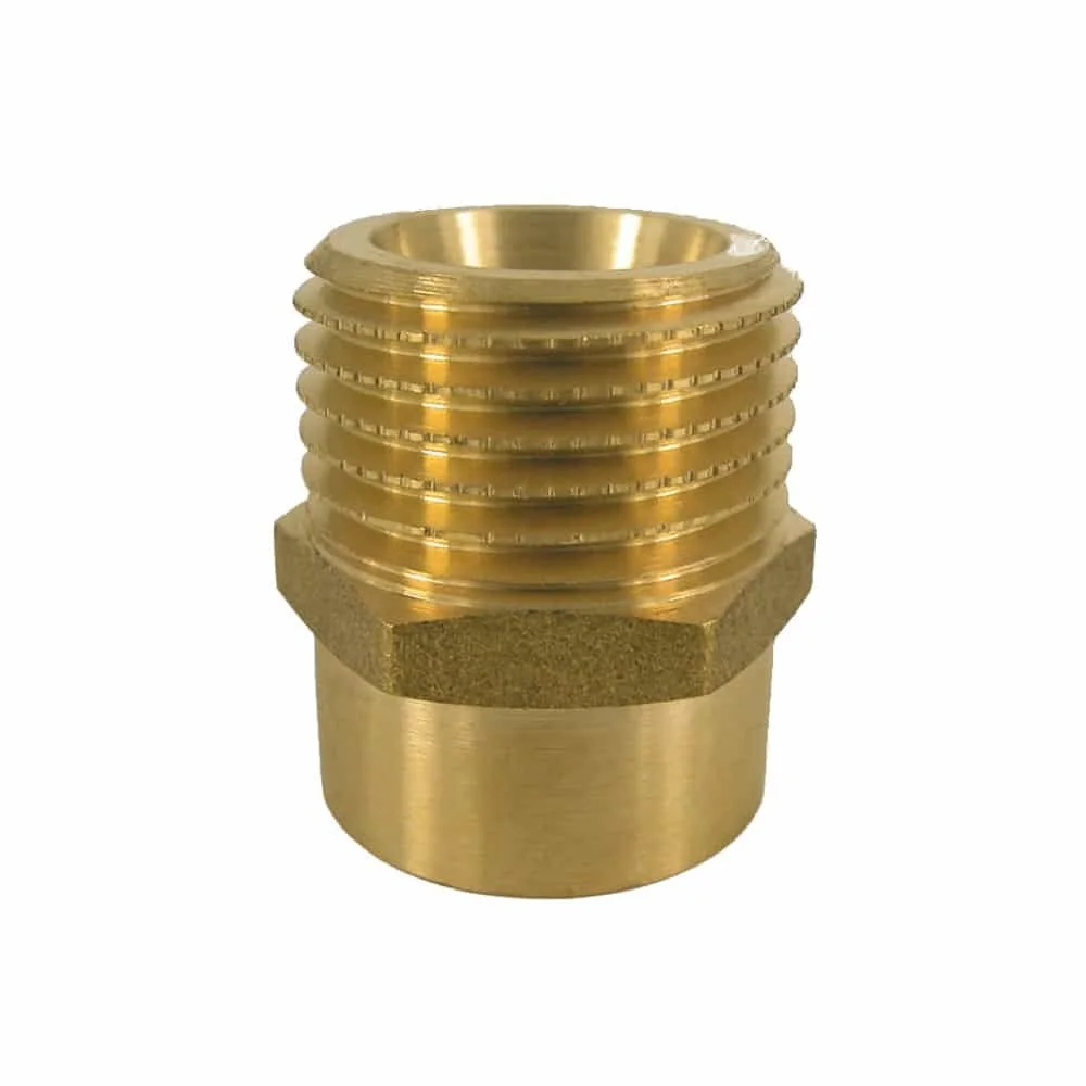 "Messingfitting, Doppelnippel reduziert, Gewindefitting 3/4 Zoll x 1 Zoll image"