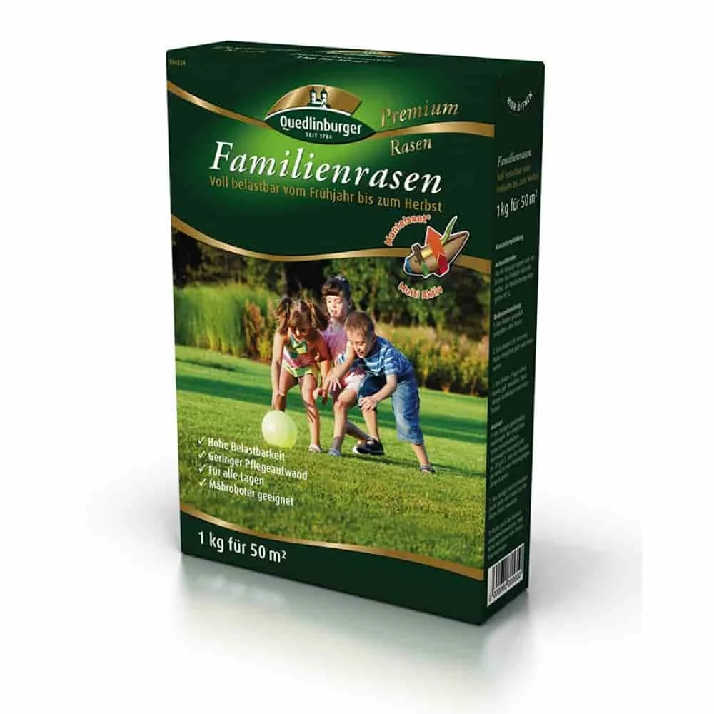 "Familienrasen 1 kg Mantelsaat, strapazierfähiger Rasen image"