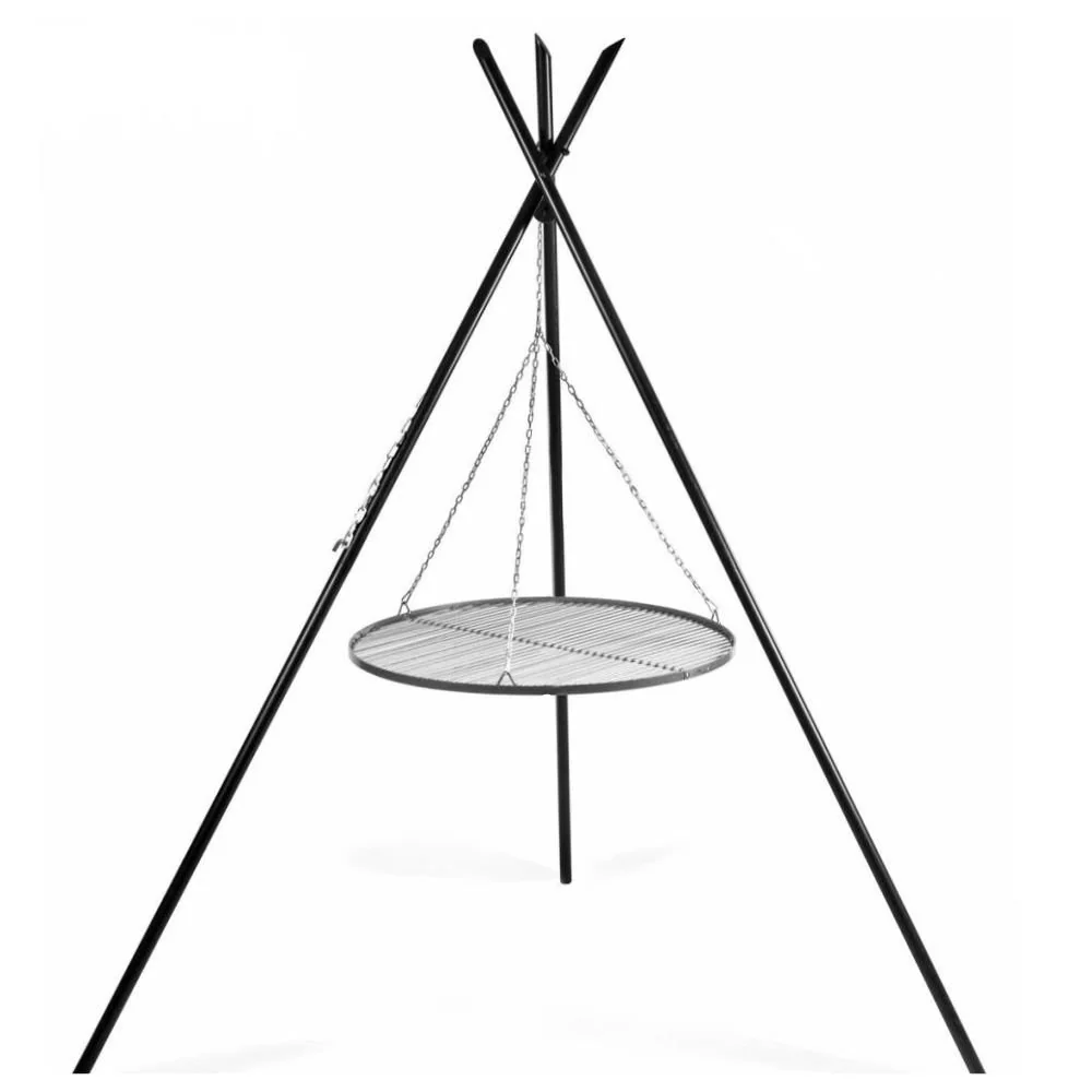 "Schwenkgrill Tipi, Dreibein Grill mit Edelstahl Grillrost 70 cm image"