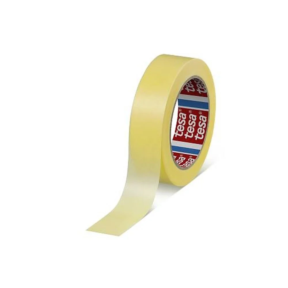 Malerband, Präzisionskrepp, Abklebeband, 25 mm x 50 m, gelb