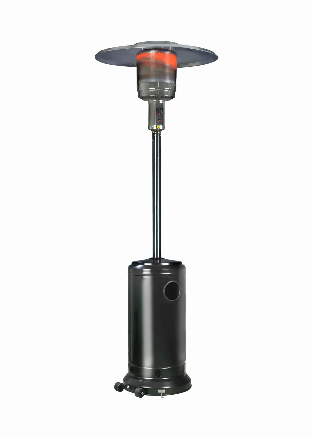 Gasheizstrahler, Terrassenstrahler gas, Heizpilz gas - Modell THG 14000 Patioheater, mit Schutzgitter, Metall, Schwarz
