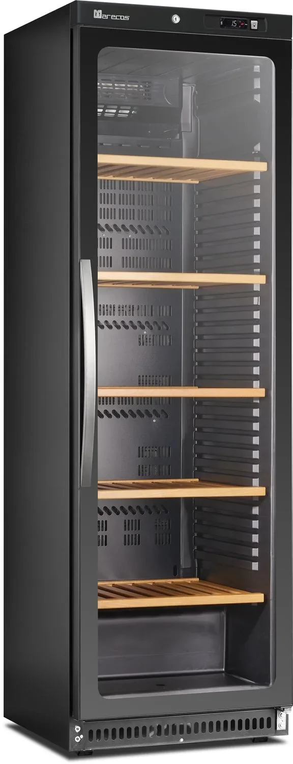 "Getränkekühlschrank, Weinkühlschrank - CV 430 PV - 130 Flaschen | Edeler Schwarzstahl | LED-Beleuchtung | Energieeffizient B image"