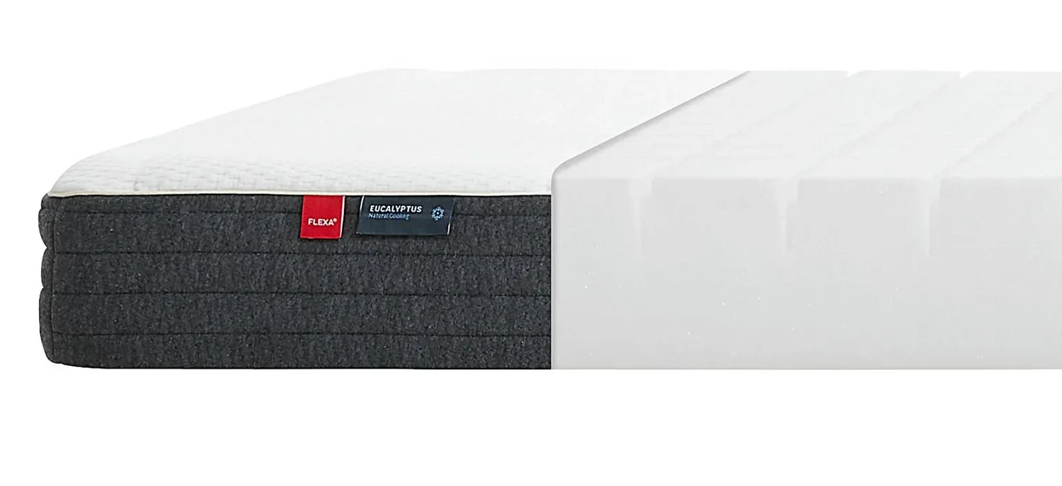 Flexa Schaumstoffmatratze Sleep mit Eukalyptusbezug, 90 x 200 cm