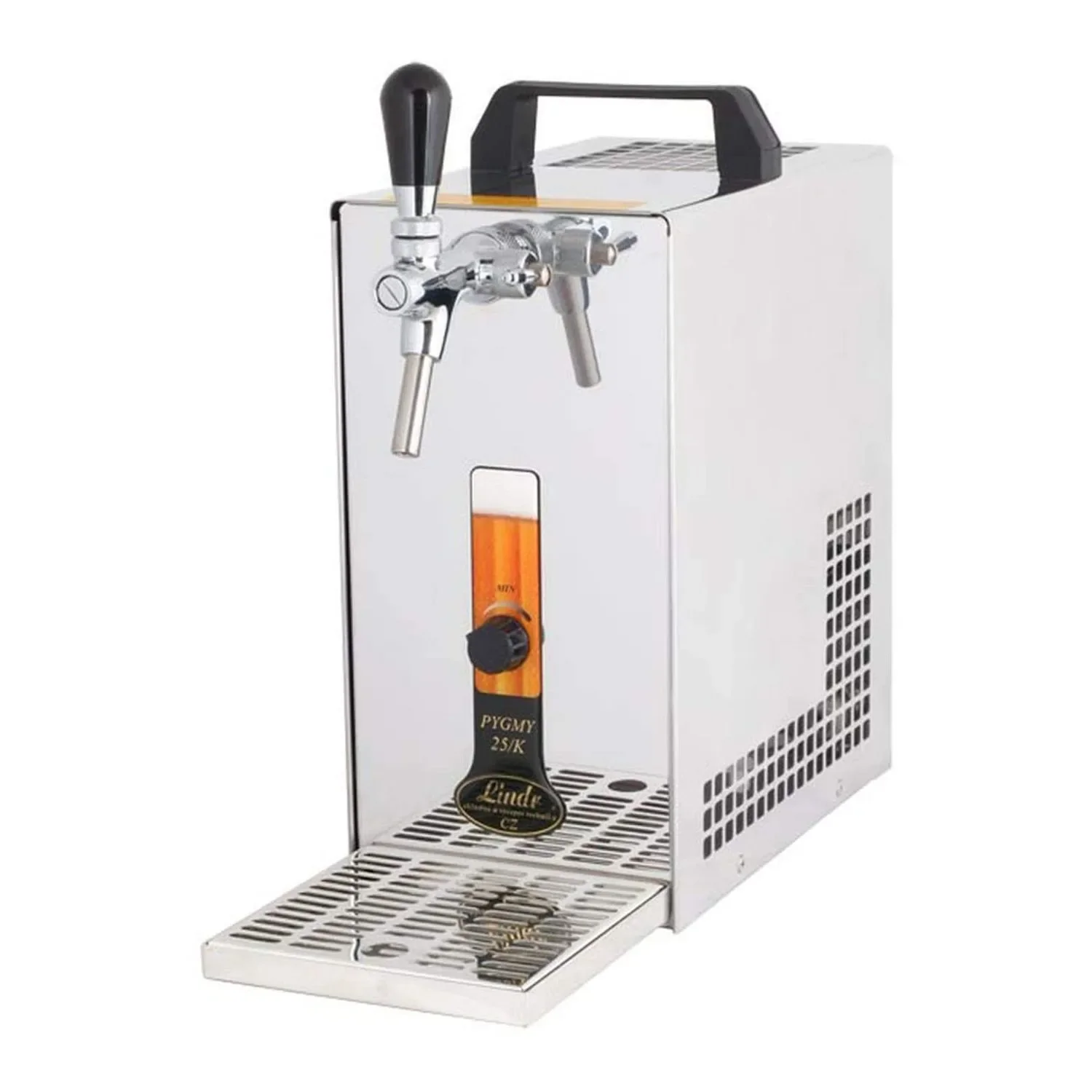 "Zapfanlage, Bierzapfanlage PYGMY 25/K mit Membranpumpe, 1-leitig Trockenkühlgerät aus Edelstahl, 35 Liter/h, Green Line image"
