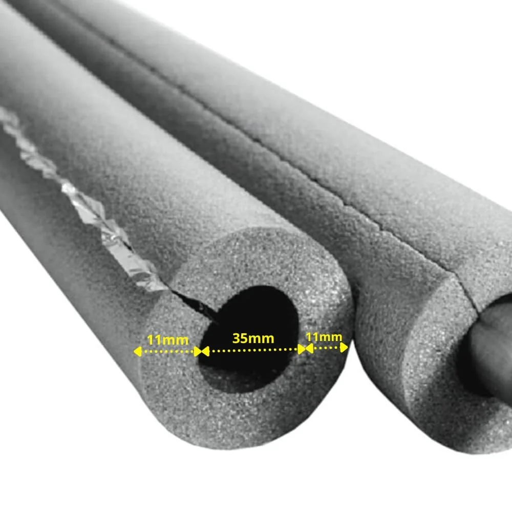 "AEROFLEX® SH XT Rohrisolierung 35 x 10 mm, 2 m, selbstklebend, flexible Dämmung aus geschlossenzelligem Elastomerschaum, schwarz image"