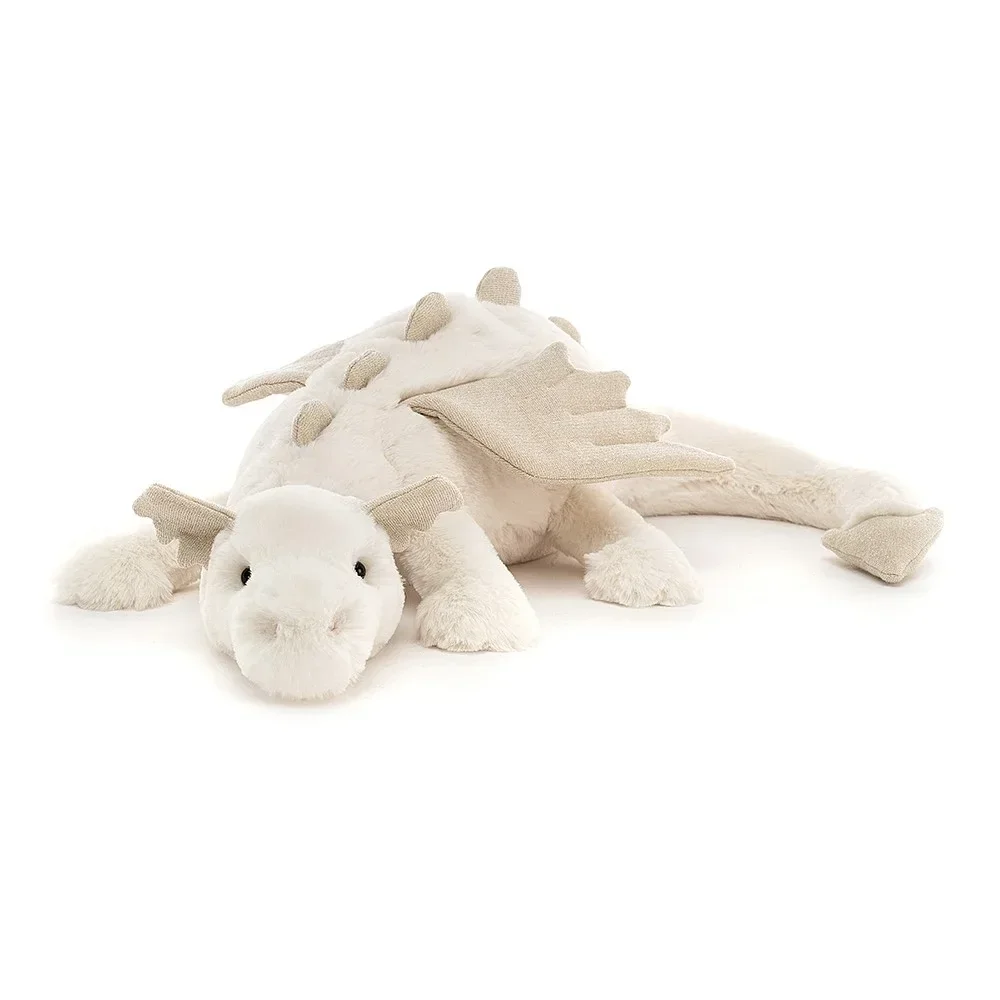 "Jellycat Kuscheltier, Plüschtier, Stofftier - Snow Dragon, Größe: Mittel - H12 X B50 CM image"