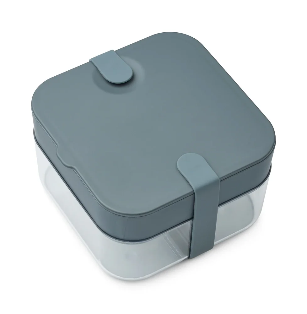 "Liewood Bento Box, Lunchbox, Brotdosen - Amandine, Farbe: Meeresblau / Walblau image"