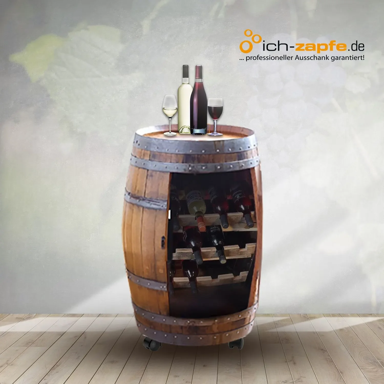 Barschrank als Weinfass Bar